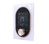 Jectse Termostato Inteligente, Termostato Programable para Pantalla Táctil de 2.4GHz WiFi LCD con Control de la Aplicación y Perilla, Controlador de Temperatura del Termostato para (White)