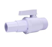 Jectse Válvula de Bola de Filtro de la Piscina, Válvula de Apagado de 2 Vías para el Filtro de Heno con 15 Pulgadas MIPX1.5in -1.25 Pulgadas - Material ABS