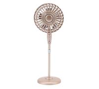 Jectse Ventilador de Piso en Miniatura para Casa de Muñecas, Juguete de Ventilador en Miniatura Retro a Escala 1:12, de Pedestal Realista para Decoración del Hogar Casa de Muñecas (Gold)