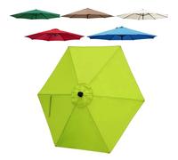 JEDAL Toldo De Recambio de Sombrilla de 2.0m/2.50m/2.70m/3.0m Tela De Repuesto de Sombrilla 6 Varillas, Cubierta Repuesto para Sombrilla De Patio, toldo para Exteriores(Verde,270cm)