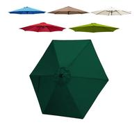 JEDAL Toldo De Recambio de Sombrilla de 2.0m/2.50m/2.70m/3.0m Tela De Repuesto de Sombrilla 6 Varillas, Cubierta Repuesto para Sombrilla De Patio, toldo para Exteriores(Verde Oscuro,250cm)