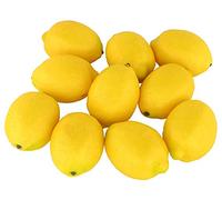 JEDFORE Limón Artificial Realista simulación Fruta Falsa para el hogar, Cocina, Fiesta, decoración, Amarillo, 10 Paquetes