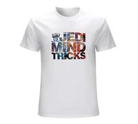 Jedi Mind Tricks Stacked Pattern - Camiseta para hombre, color blanco, blanco, M