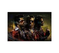 JEDSLLA Póster de película clásica de Fight Club, impresión en lienzo, arte de pared, decoración moderna para el hogar, dormitorio, sala de estar, 30 x 45 cm, estilo sin marco