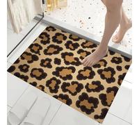 JEDTAKCT 80X120Cm Alfombra Interior Antideslizante Y Absorbente Manchas Vintage De Guepardo, Alfombra Lavable De Microfibra Pelo Corto Animales Salvajes para Entrada Cocina Baño Y Mascotas, Marrón