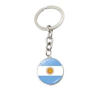 JEDTAKCT Bandera Argentina Colgante Llavero - Bandera De País Llavero Colgante Copa del Mundo Bandera Recuerdo Novedad Nacional Llavero Anillo Joyería para Hombres Mujeres Pareja Regalo Accesorios,