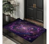 JEDTAKCT Felpudo Entrada Casa, 40X60Cm Alfombra Entrada Antideslizante Espiral De La Nebulosa del Sueño, Alfombrilla Fino Galaxia Misteriosa Absorbentes Lavable para Entrada, Pasillo, Cocina, Púrpura