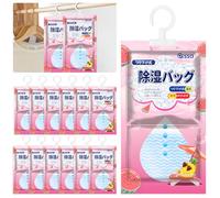 JEDWKFA 12 Piezas Bolsas Antihumedad Armarios, Deshumidificador Armario, Antihumedad Armarios, Colgante, Altamente Absorbente, Antihumedad, para Armario, Trastero, Cocina, Baño