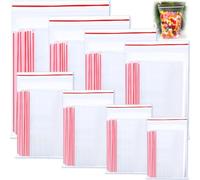 JEDWKFA 800 Bolsa Zip, Cierre Hermetico, Bolsas con Cierre Zip, Plástico Transparentes Resellables, Autocierre, 8 Tamaños, para Guardar Joyas, Chocolate