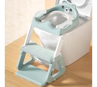 JEDWKFA Adaptador WC Niños con Escalera, Adaptador WC Niños, Reductor WC Niños, Adaptador Baño para Niños, Ajustable, Plegable,Antideslizante, para Inodoros en Forma de V, U, O