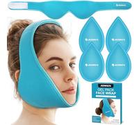 JEDWKFA Bolsa de Hielo para Muelas del Juicio, 4 Bolsas de Gel Reutilizable Frío Calor, Bolsa Gel Frio, Frío/Caliente, para Cara, Barbilla, Cirugía Facial Oral, Azul