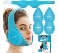 JEDWKFA Bolsa de Hielo para Muelas del Juicio, 4 Bolsas de Gel Reutilizable Frío Calor, Bolsa Gel Frio, Frío/Caliente, para Cara, Barbilla, Cirugía Facial Oral, Azul