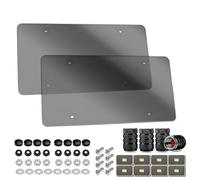 Jeeeun 2 Pack Tinted License Plate Cover, Clear License Plate Protector with PC Material for European Standard Cars, 13"X6.7" (Ink Color)