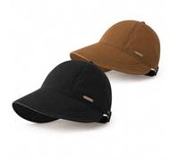 Jeeeun 2 Pack Wide Brim Sun Visors for Women, Adjustable Sun Hat (Black+Coffee)