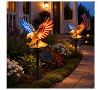 Jeeeun 2Pcs Solar Eagle Garden Light - A Glowing Tribute To American Freedom for Garden, Lawn, Walkway, Patio and Flower Beds
