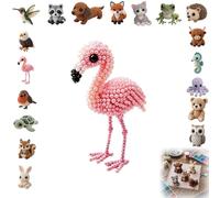Jeeeun 3d Beaded Animal Kit, Tiny 3d Beaded Animal Diy Craft Kit With Colorful Beads And Instructions For Adults Teens Beginners (#H)