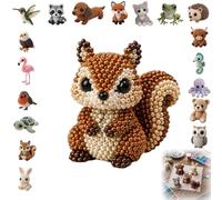 Jeeeun 3d Beaded Animal Kit, Tiny 3d Beaded Animal Diy Craft Kit With Colorful Beads And Instructions For Adults Teens Beginners (#L)