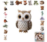 Jeeeun 3d Beaded Animal Kit, Tiny 3d Beaded Animal Diy Craft Kit With Colorful Beads And Instructions For Adults Teens Beginners (#K)
