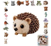 Jeeeun 3d Beaded Animal Kit, Tiny 3d Beaded Animal Diy Craft Kit With Colorful Beads And Instructions For Adults Teens Beginners (#C)