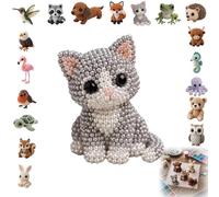 Jeeeun 3d Beaded Animal Kit, Tiny 3d Beaded Animal Diy Craft Kit With Colorful Beads And Instructions For Adults Teens Beginners (#B)