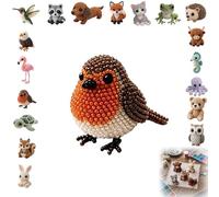 Jeeeun 3d Beaded Animal Kit, Tiny 3d Beaded Animal Diy Craft Kit With Colorful Beads And Instructions For Adults Teens Beginners (#G)