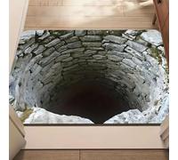 Jeeeun 3D Optical Illusion Rug Area Carpet, Vortex Tunnel Hole Design, Soft Low-Pile Floor Decor for Living Room, Bedroom, Hallway Runner, Multiple Sizes (M,23.62 × 35.43 in)