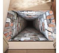 Jeeeun 3D Optical Illusion Rug Area Carpet, Vortex Tunnel Hole Design, Soft Low-Pile Floor Decor for Living Room, Bedroom, Hallway Runner, Multiple Sizes (K,11.81 × 15.75 in)