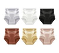 Jeeeun 6pcs Womens Unique Underwear Tummy Control, High Waisted for a Smooth Silhouette, Everyday Comfort & Invisible Fit (6pcs_A,XL)