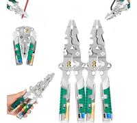 Jeeeun 8 in 1 Wire Stripper with Voltage Tester, Multifunctional Foldable Wire Stripper for Cutting and Pulling Wires Cable, Electrical Tools for Vehicles and Home Appliances (2set)
