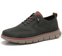 Jeeeun Breeze Shoes for Men Lightweight Comfortable Breathable Both Stylish and Functional (Green-Gray,EU 42)