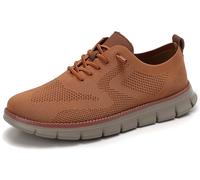 Jeeeun Breeze Shoes for Men Lightweight Comfortable Breathable Both Stylish and Functional (Ochre,EU 48)