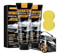 Jeeeun Car Scratch Remover Scratch Removal Wax Car Scratch Repair Paste with Sponge for Vehicle Paint Surface Marks Swirl Lines - Quick Touch Up for Cars Motorcycles (2 Pack)