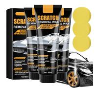 Jeeeun Car Scratch Remover Scratch Removal Wax Car Scratch Repair Paste with Sponge for Vehicle Paint Surface Marks Swirl Lines - Quick Touch Up for Cars Motorcycles (3 Pack)
