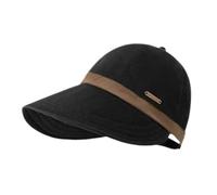 Jeeeun Cartorya Hat, Wide Brim Sun Visor Hat for Women, Adjustable Open Top Design Ponytail Sun Cap for Gardening Hiking (Black*B)