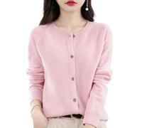 Jeeeun Cashmere Cardigans for Women, Cashmere Cardigan, Crochet Sweaters for Women (Large,Light Pink)