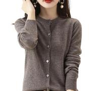 Jeeeun Cashmere Cardigans for Women, Cashmere Cardigan, Crochet Sweaters for Women (Small,Camel)