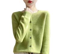 Jeeeun Cashmere Cardigans for Women, Cashmere Cardigan, Crochet Sweaters for Women (Small,Fruit Green)