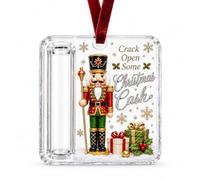 Jeeeun Christmas Cash Gift Ornament, Acrylic Money Holder (#L) | Turns rolled bills into a festive surprise for trees, wreaths, mantels, gift exchanges, and holiday celebrations.