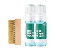 Jeeeun Chyang/Haibus Foam Sneaker Cleaner Set - 150ml Rich Foam, Deep Clean, Remove Stains & Dirt, Includes Soft-Bristle Brush, Ideal for White Shoes Cleaning (2pcs)