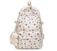 Jeeeun Coquette Backpack, Cherry Backpack for Girls - Cute Kawaii School Backpacks, Teens Daypack (Cherry)