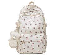 Jeeeun Coquette Backpack, Cherry Backpack for Girls - Cute Kawaii School Backpacks, Teens Daypack (Strawberry)