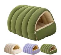 Jeeeun Cozy Monster Cat Bed, Warmth Cozy Comfort Plush Pet Cave with Removable & Washable Cushioned for Cat and Small Dog (Large,Green)