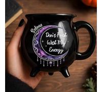 Jeeeun Custom Witch Cauldron Mug - Personalized Witch Cauldron Mug, Witches Halloween Cauldron Coffee Cup, Gothic Witches Coffee Mugs for Creative Horror Gifts for Besties, BFFs and Family (E)