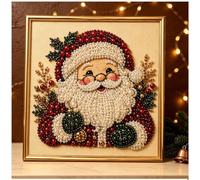 Jeeeun DIY Christmas Pearl Diamond Painting Art Kit with Frame for Adults and Beginners, Christmas Wall Decor (#F)