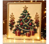 Jeeeun DIY Christmas Pearl Diamond Painting Art Kit with Frame for Adults and Beginners, Christmas Wall Decor (#D)