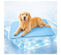 Jeeeun Dog Cooling Mat, Cooling Mat for Dogs with Cool-to-Touch Ice Silk, Washable Pet Mats for Crate, Sofa, Car and Indoor Outdoor (Blue,XXL - 59.1" x 39.4")