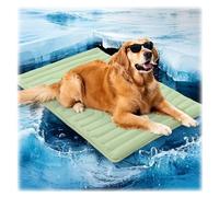 Jeeeun Dog Cooling Mat for Large Dogs & Cats, Thickened, Non-Slip, Foldable Pet Cooling Pad for Summer, Indoor & Outdoor Use (Light Green,Small)