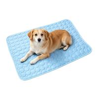 Jeeeun Dog Cooling Mat, Ice Silk Cooling Mat for Large Small Dogs Washable Non Slip Indoor Outdoor (Light Blue,Large)