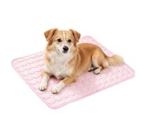 Jeeeun Dog Cooling Mat, Ice Silk Cooling Mat for Large Small Dogs Washable Non Slip Indoor Outdoor (Pink,X-Small)