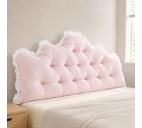 Jeeeun Dorm Headboard Pillow, College Dorm Room Bed Bolster Pillow (Light Pink,39.4 x 21.7 x 3.9 in)